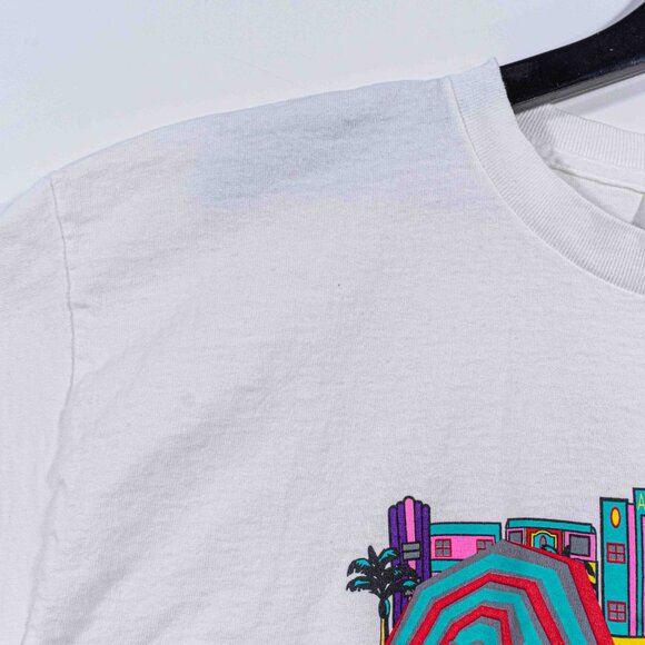 Miami Beach Florida Art Deco T-Shirt PeopleSoft Software Tech XL Y2K Streetwear - Picture 11 of 16